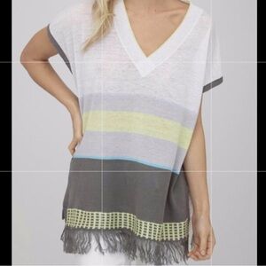 NWT LISA TODD The Islander Linen Sweater
S/S Fringe Medium